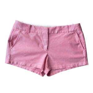 J. Crew Chino Shorts Women’s Size 8 Pink Cotton Chambray